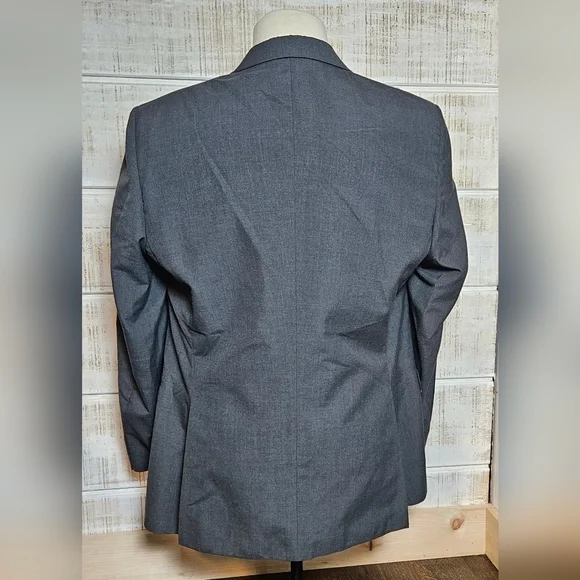 VTG Mens Calvert 2pc Suit Jacket 46L/ Pants 41L TEXTURED Gray‎